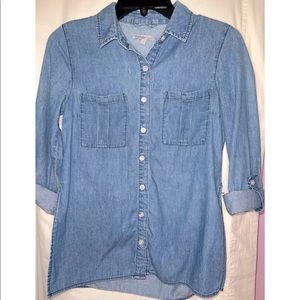 Charlotte Russe Blue Button Down Shirt